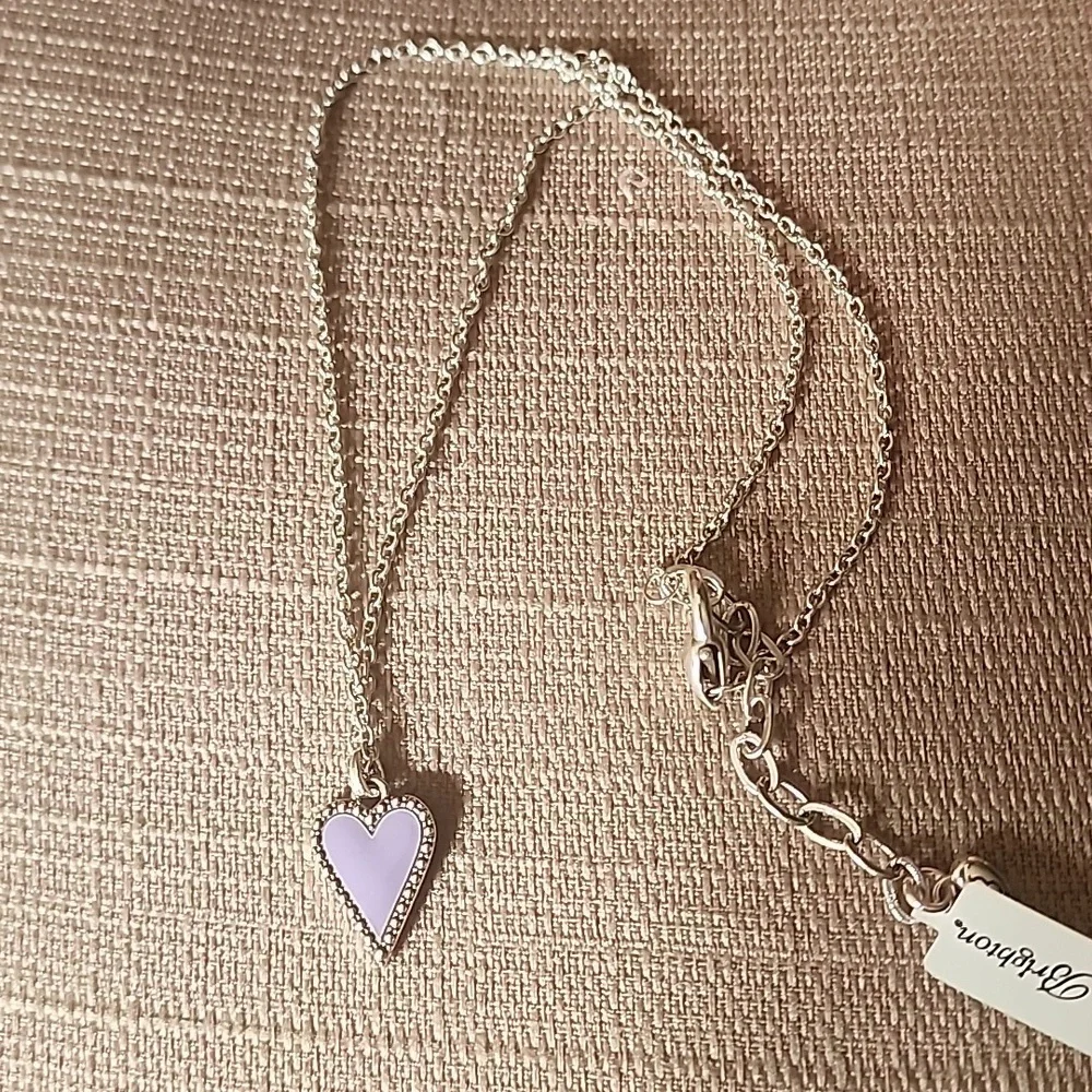 New Brighton Dazzling Love Petite Heart Necklace in Lilac, NWT - Picture 5 of 9